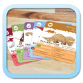 Dino Card Game Jeu de Cartes 7 families familles SMALL Link - FROGandTOAD Créations